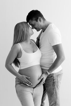 Sesja ciążowa buduarowa/glamour