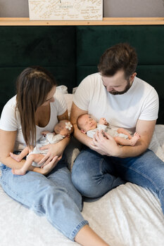 Sesja domowa noworodkowa - lifestyle