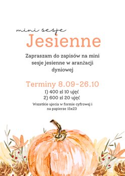 sesja w aranzacji dyniowej