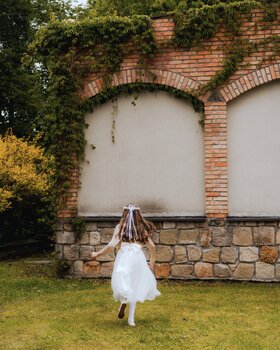 Reportaż podczas przyjęcia komunijnego