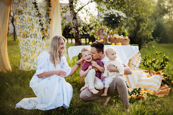 Dzień mamy - plener jabłuszka