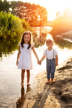 Sesje nad jeziorem lub rzeką o zachodzie słońca! lipiec-sierpień