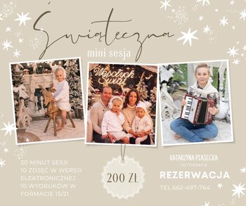 MINI SESJE ŚWIĄTECZNE 2023