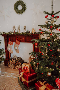 Sesja w świątecznym pokoju