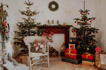 Sesja w świątecznym pokoju