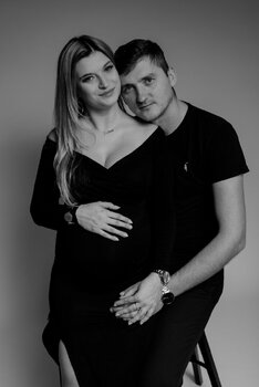 Sesja ciążowa buduarowa/glamour