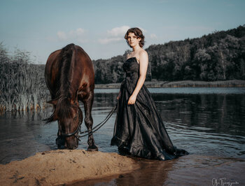 Sesja zdjęciowa z koniem