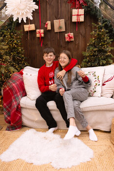 Sesja świąteczna w szklarni