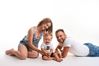 Sesja rodzinna- na tłach studyjnych