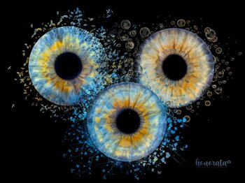 Artistic photos of the iris of the eye