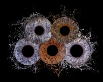 Artistic photos of the iris of the eye