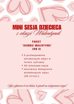Mini sesje dziecięce z okazji Walentynek