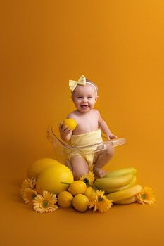 Sesje dziecięce na jednolitym tle, tematyczne