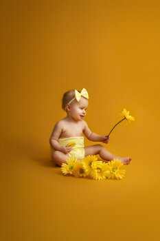 Sesje dziecięce na jednolitym tle, tematyczne