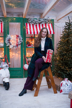 Sesja świąteczna w plenerze - Warszawa Tarchomin Fotomiasteczko