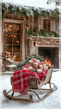 Mini Sesje Świąteczne w Szklarni + Sanie 2025