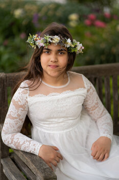 Erstkommunion-Fotoshooting im Freien