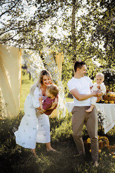 Dzień mamy - plener jabłuszka