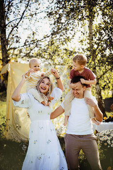 Dzień mamy - plener jabłuszka