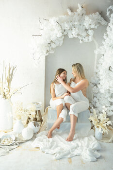 Sesja  z okazji Dnia Mamy scenka boho