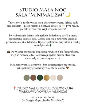  Sesja świąteczna Minimalizm Studio Mała Noc