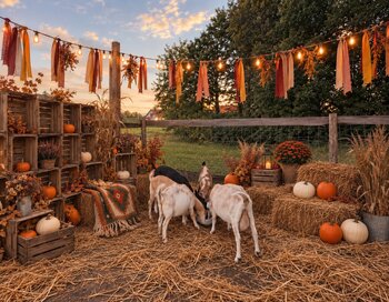 Sesja dyniowa z kozami 🐐🧡🎃
