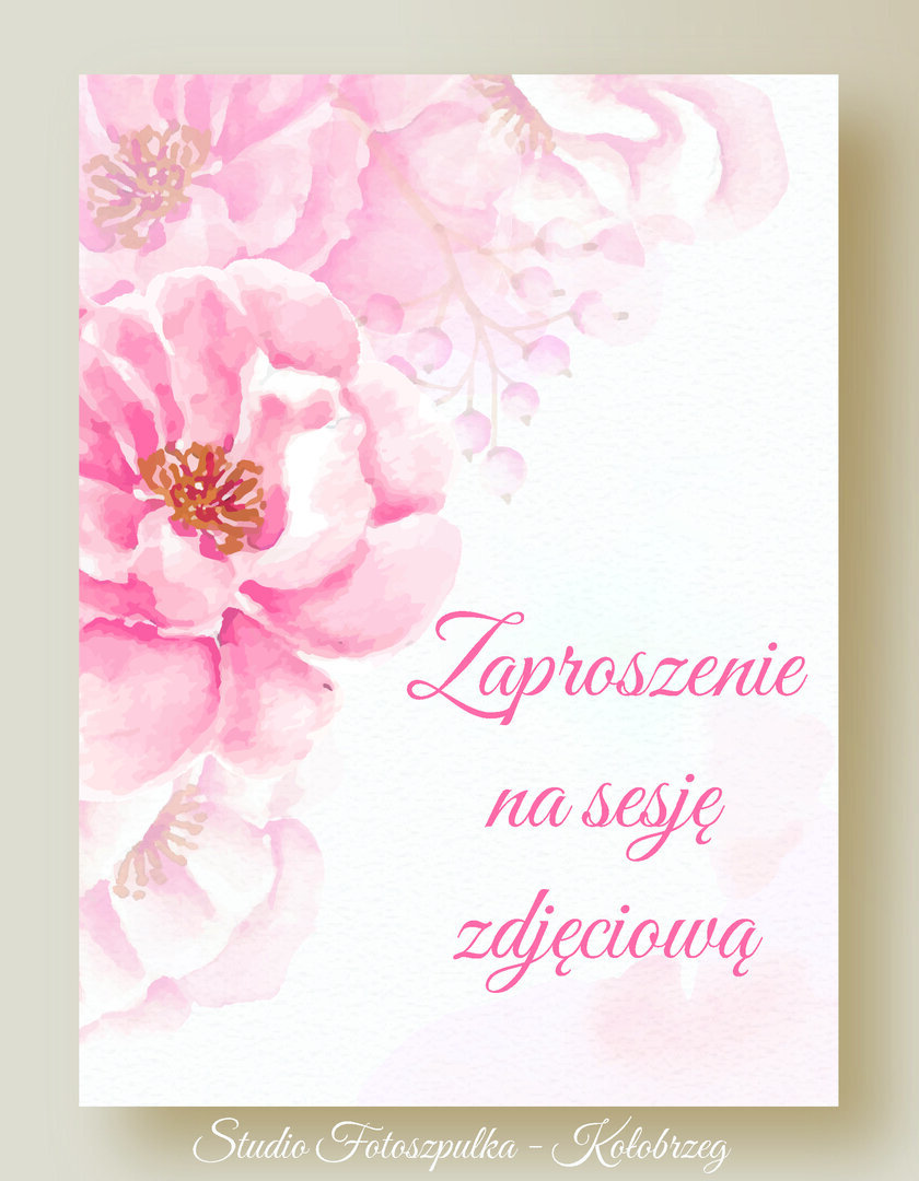 Voucher podarunkowy na sesję zdjęciową