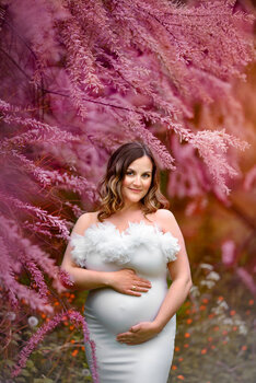 Różowe sesje ciążowe #Pink Maternity