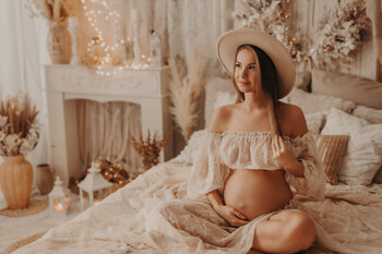 Sesja Ciążowa studio STYL BOHO