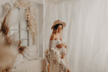 Sesja Ciążowa studio STYL BOHO