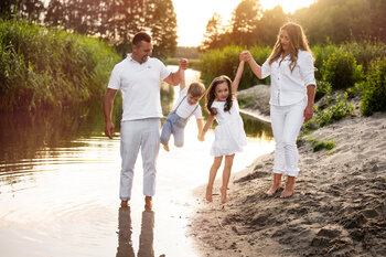 Sesje nad jeziorem lub rzeką o zachodzie słońca! lipiec-sierpień