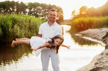 Sesje nad jeziorem lub rzeką o zachodzie słońca! lipiec-sierpień